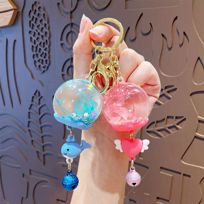 Wholesale Oil-filled Wind Chime Keychain
